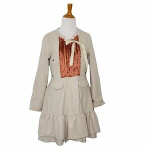 Odd Molly Colonial Military Embroidered Applique Coat Wool Ruffle Women XS